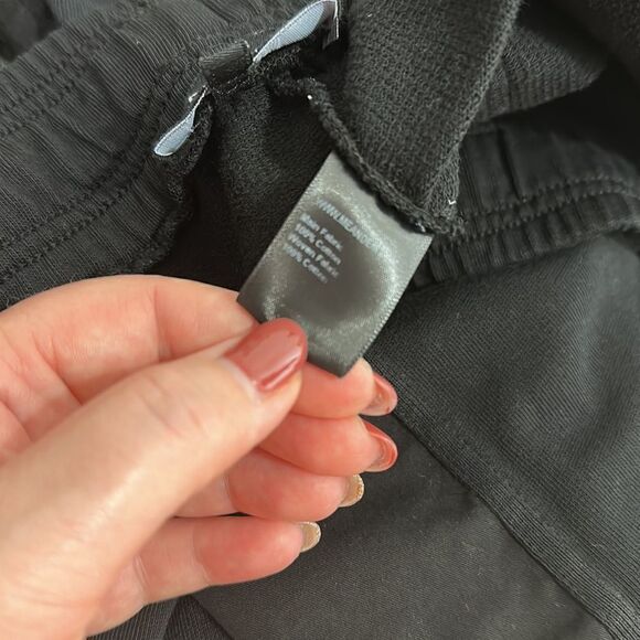 Me + Em Black Cotton High Rise Drawstring Waist Soft Cargo Jogger Pants Size 14 - Picture 7 of 13